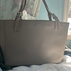 Tory Burch Taupe Leather Tote